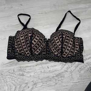 Adore Me Black Lace Bra 34C NWOT